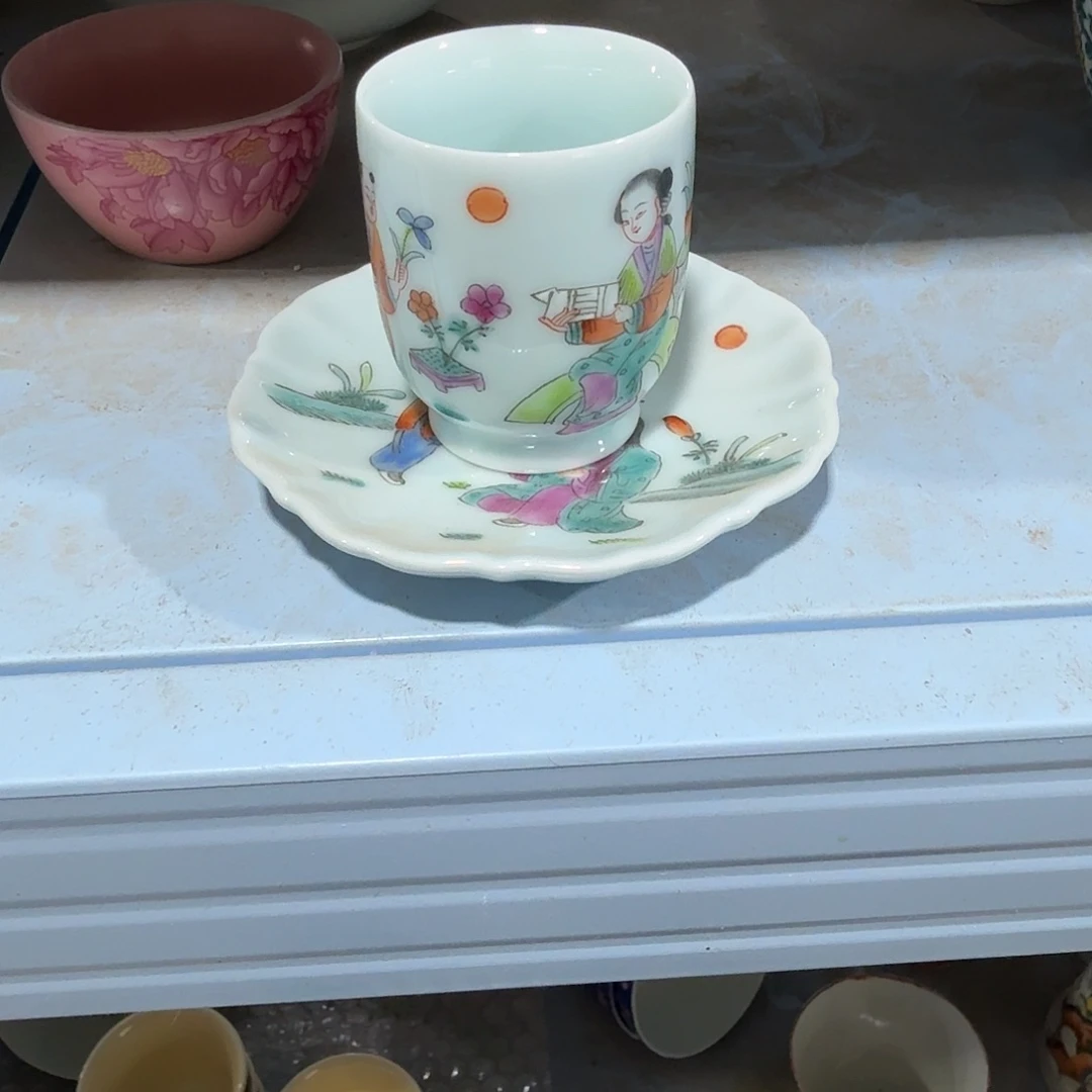 瓷片摆件手绘瓷器处理