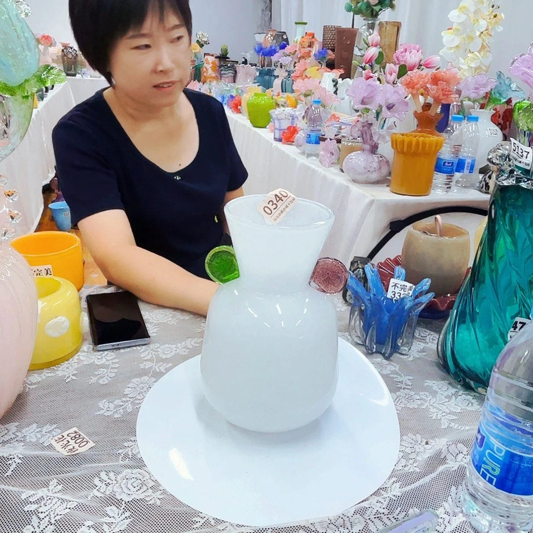 0340 琉璃花瓶摆件工艺品