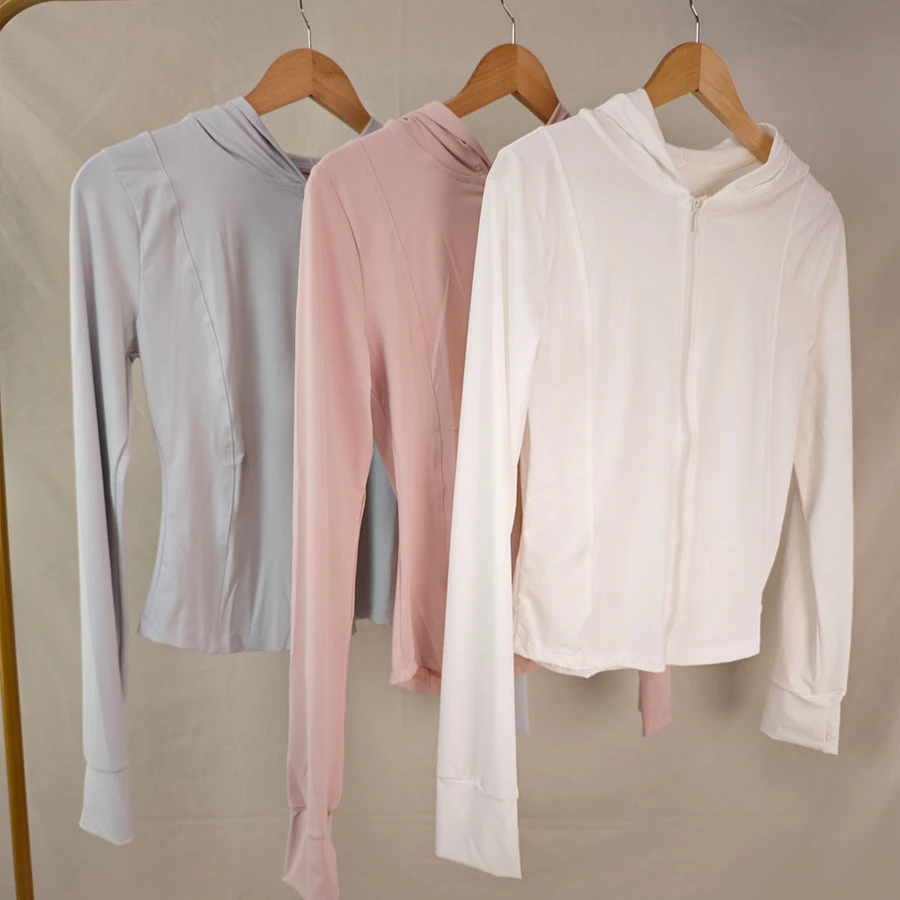 夏季女士户外防晒衣2025夏季修身显瘦运动防晒透气速干瑜伽防晒服