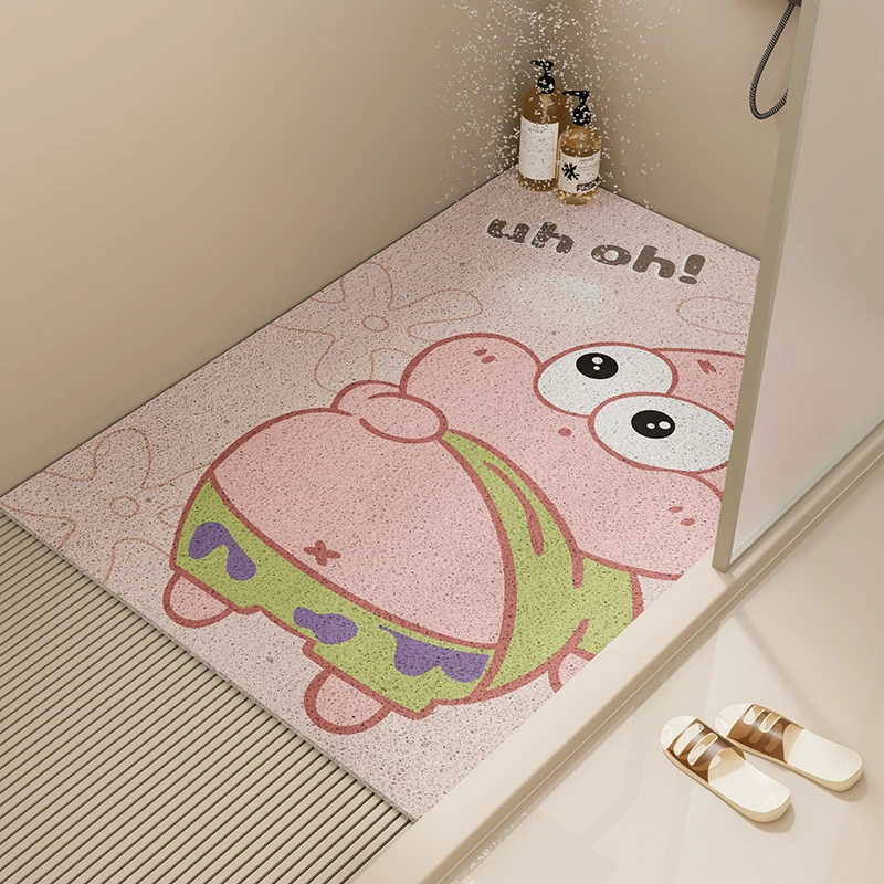 淋浴房浴室丝圈满铺防滑垫镂空儿童洗澡沥水脚垫卫生间可裁剪地垫