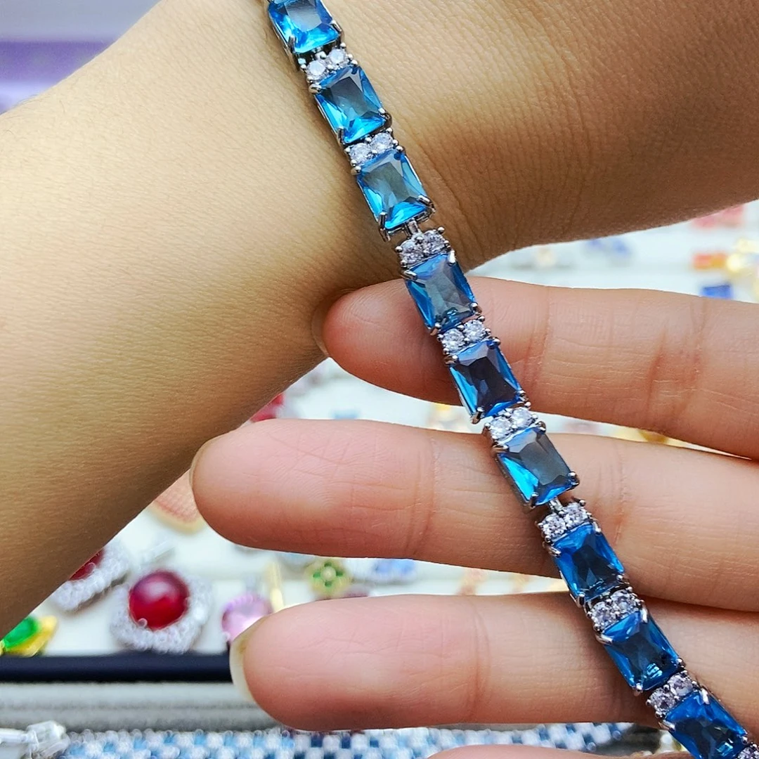 未镶嵌手链海蓝宝石