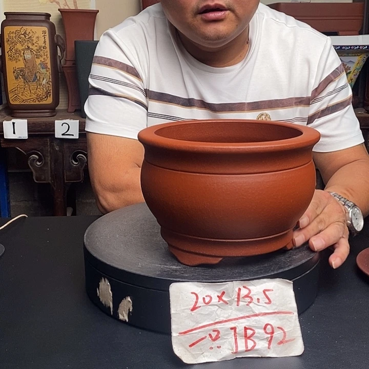 紫砂花盆货号一只JB92