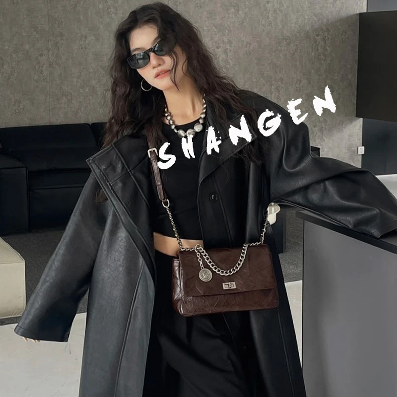 【尚恩CC】ZT-D7088-可可拿铁-26*8*16轻奢时尚女士新款单肩斜跨包