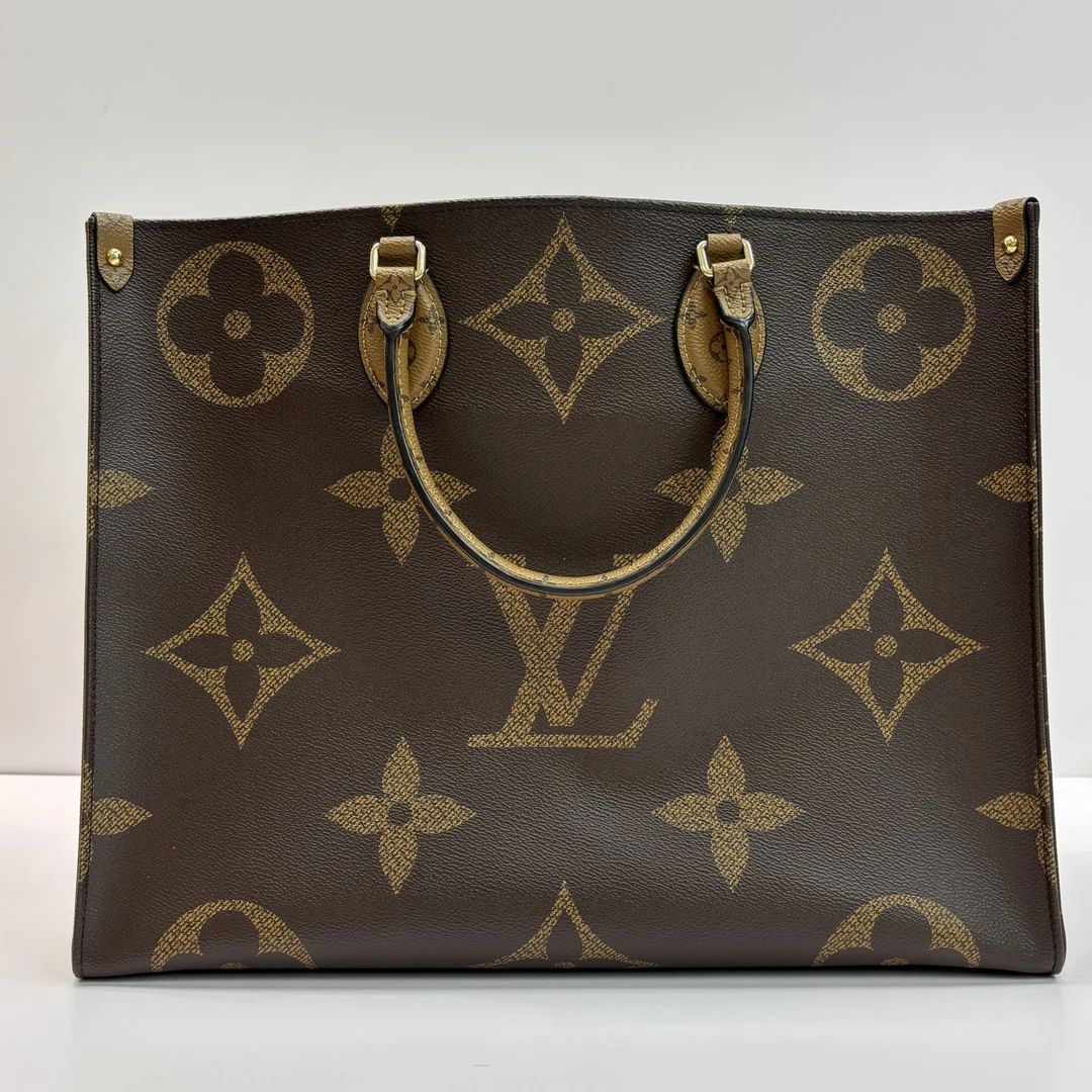 95新 LV 路易威登老花 Onthego大号手提单肩包 81656