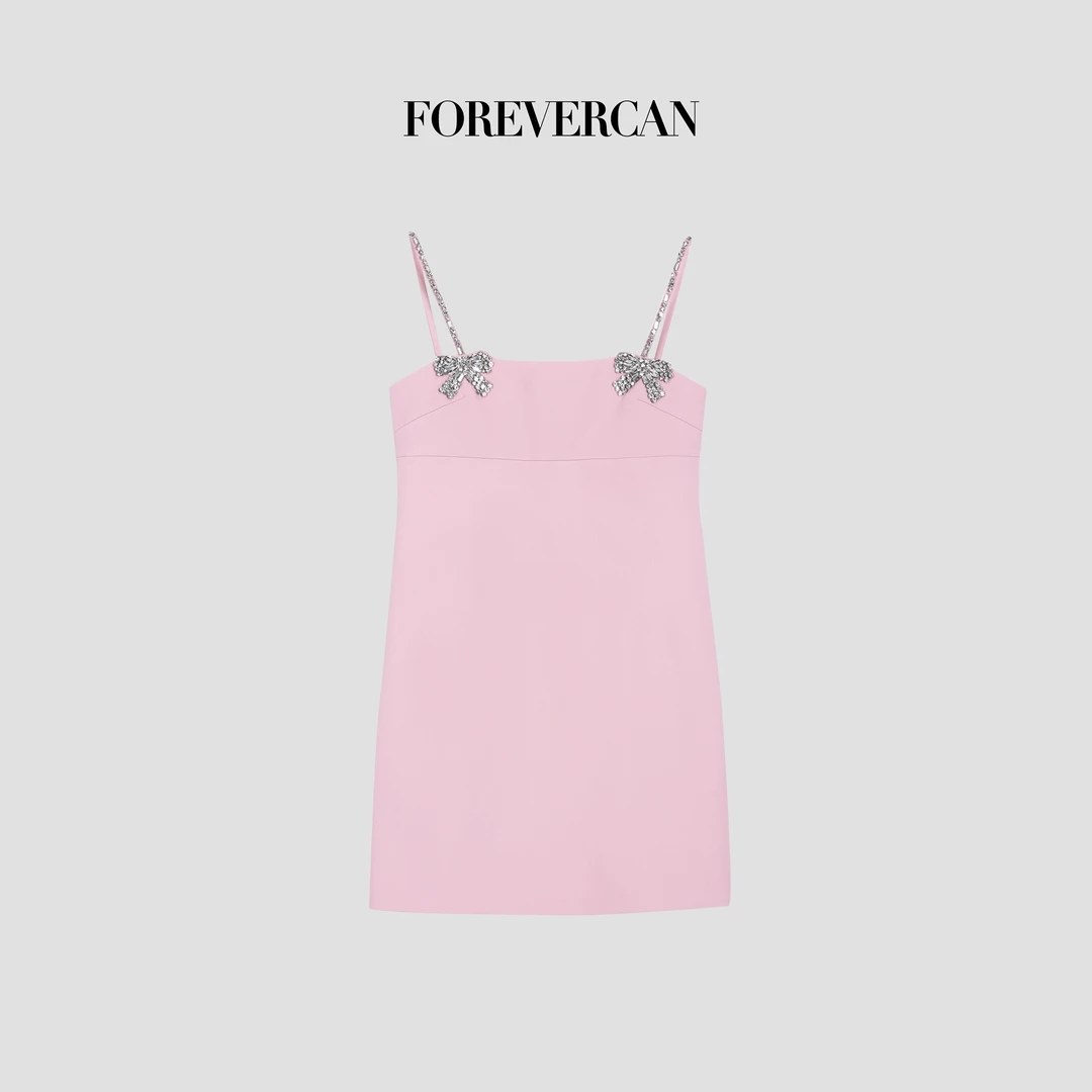 FOREVERCAN“赫拉少女"施华洛钻肩带吊带连衣裙 SD21632