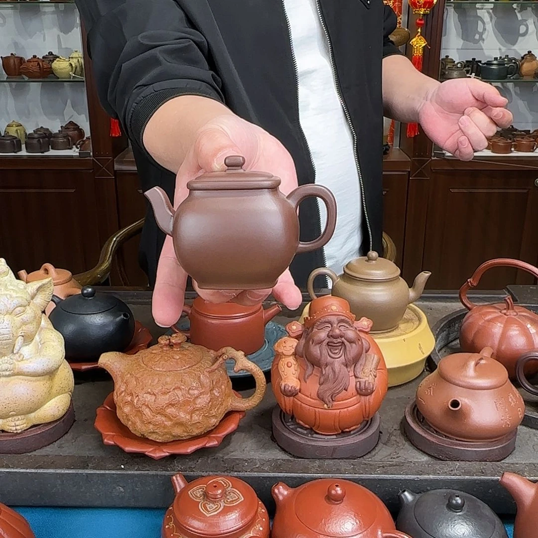 紫砂茶壶四方紫泥