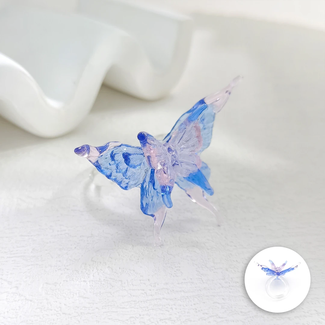 非金属树脂戒指 APX-006556【蝶梦浮虹】戒指轻奢时尚精致简约