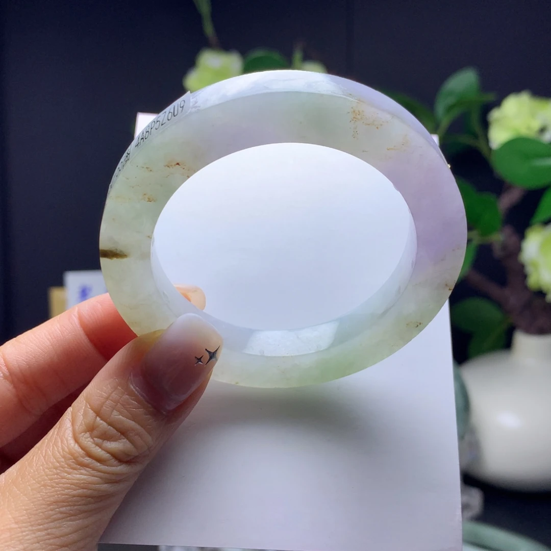 定制翡翠未镶嵌翡翠手镯50_55