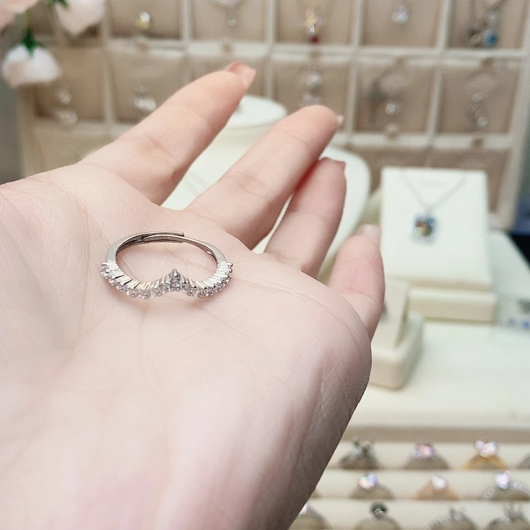 锆石非金属时尚潮流饰品排戒