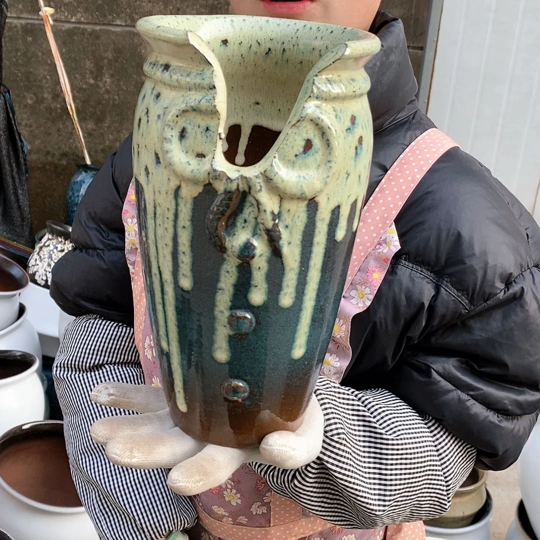 紫砂花盆瑕疵口14高25瑕疵