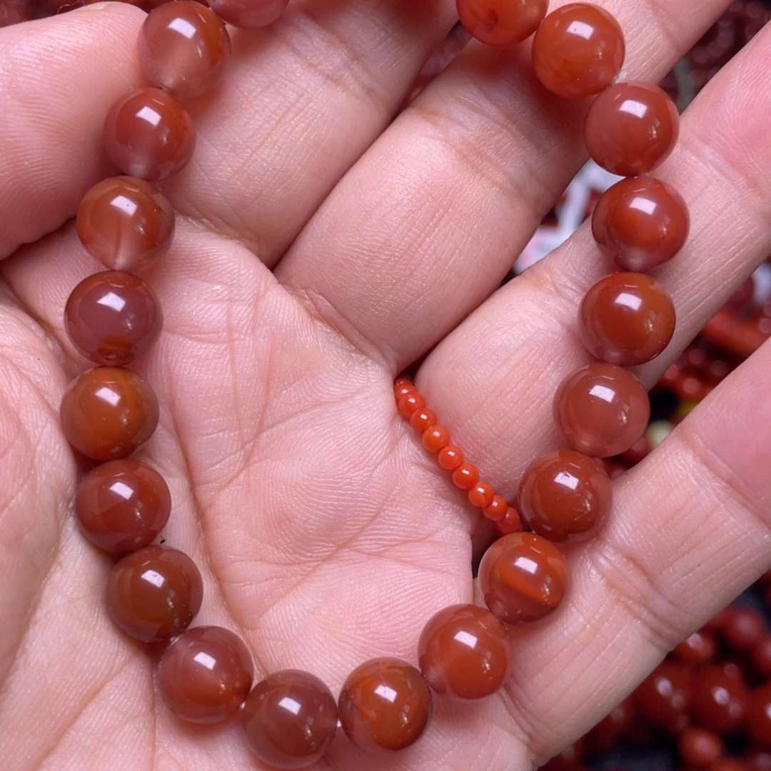 南红玛瑙未镶嵌手链