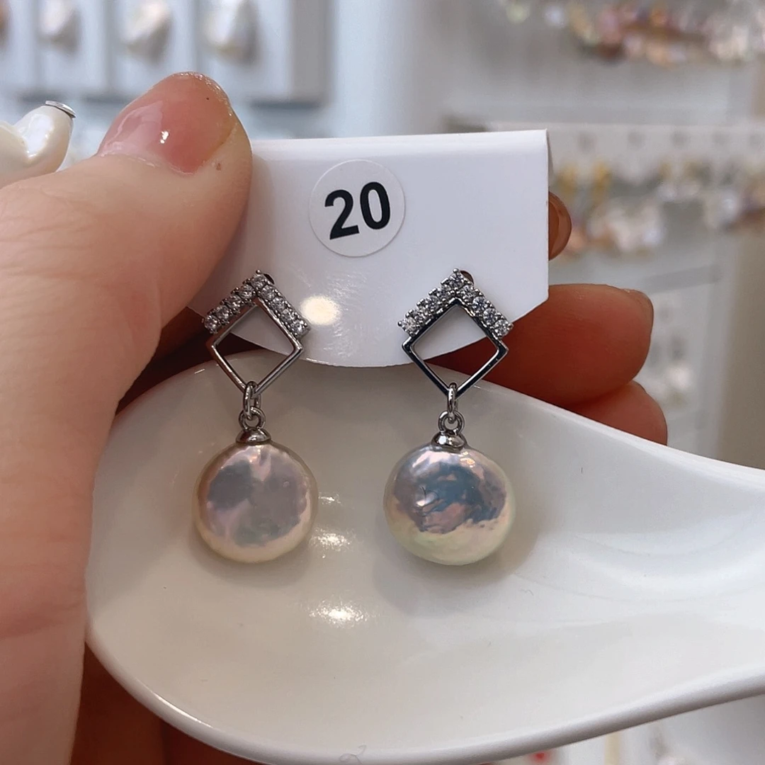 淡水珍珠天然珍珠巴洛克银S925镶嵌淼****8