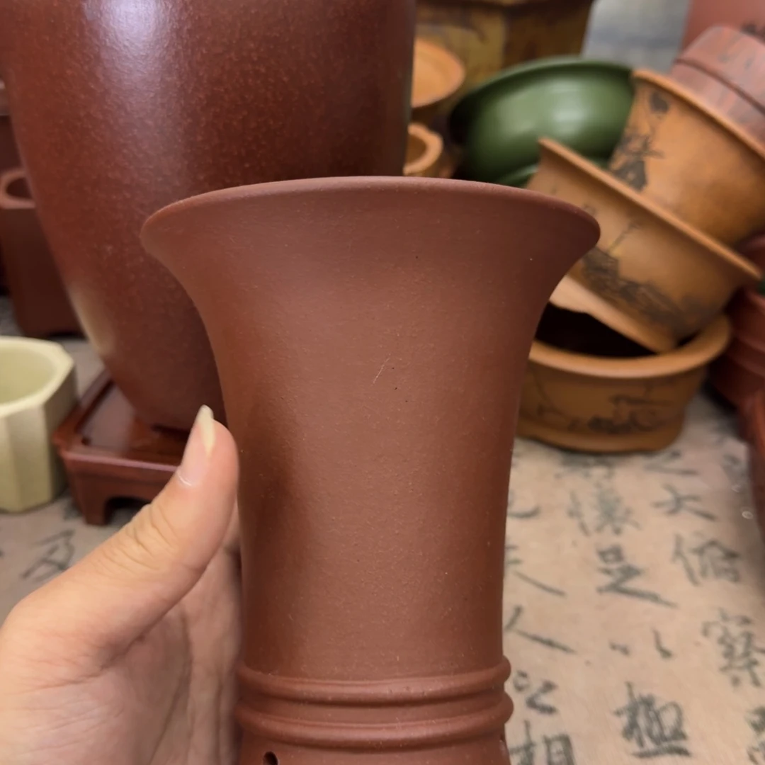 紫砂花盆宜兴紫砂正品10x16