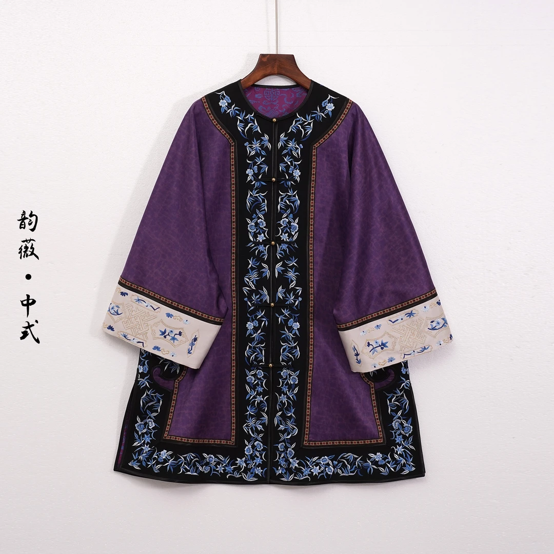 女装中式女士民族风日常上衣长款传统复古长袖薄款