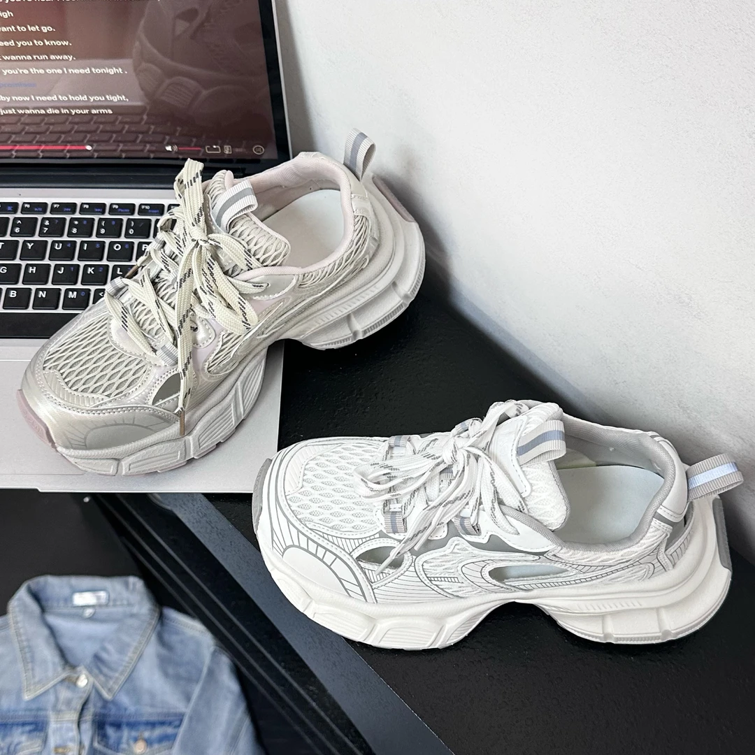 【虞可可】巴黎2.0夏日版~2025夏季新款镂空运动休闲鞋透气老爹鞋