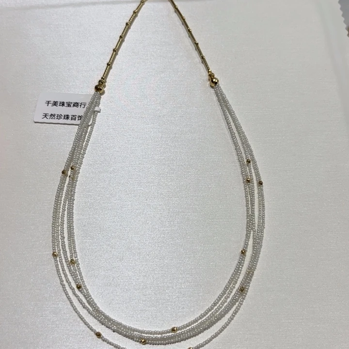 海水珍珠颈饰18K金镶嵌用****4