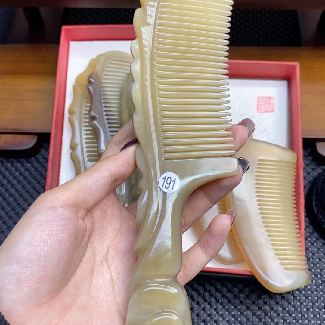 纯手工制作纯牛角梳子喜**媒