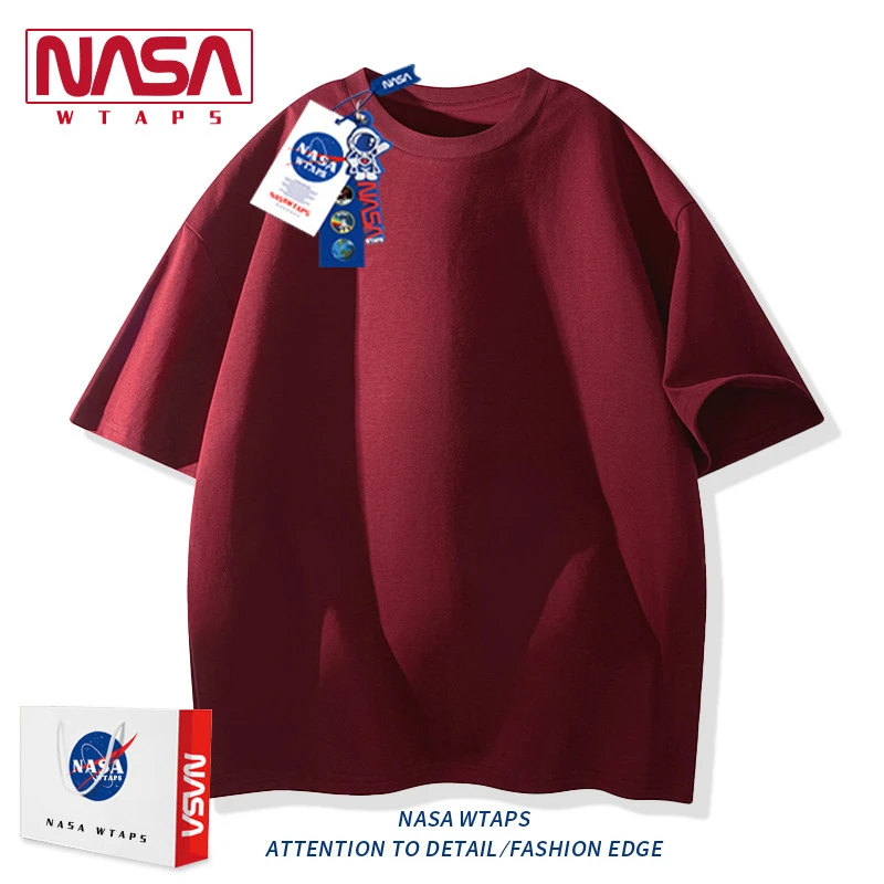 NASA WTAPS短袖t恤男夏季潮牌美式半袖纯棉短袖重磅打底衫ins百搭