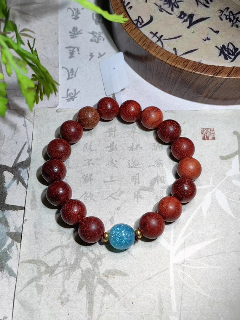 红檀单圈手串 【无礼盒】482