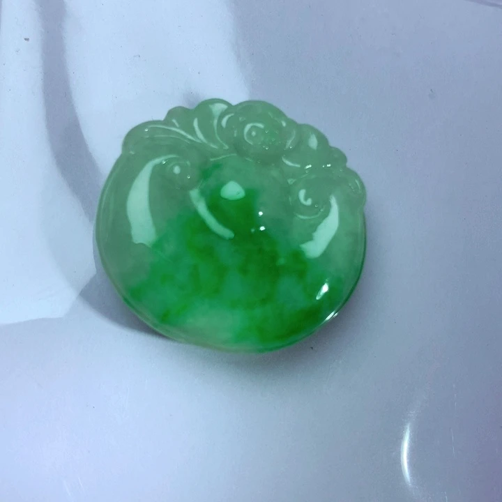翡翠吊坠(不含链)银S925镶嵌