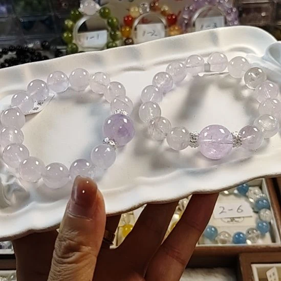 未镶嵌摆件水晶薰衣草手串