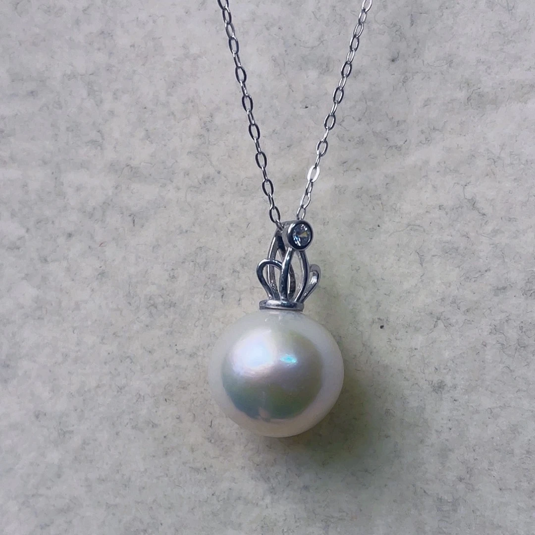 淡水珍珠吊坠(赠链)银S925镶嵌