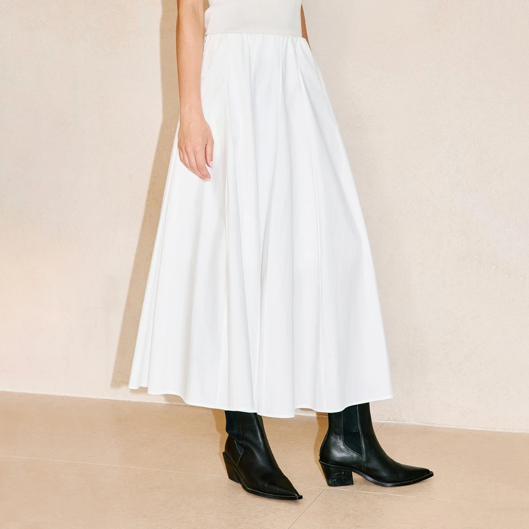 COVERINS 强推！2025新款百搭黑/白色伞裙a字半身裙 CC35350170