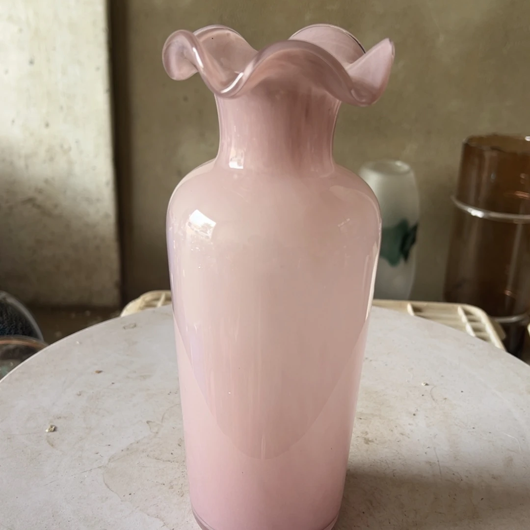 弘扬琉璃花器微瑕高度25