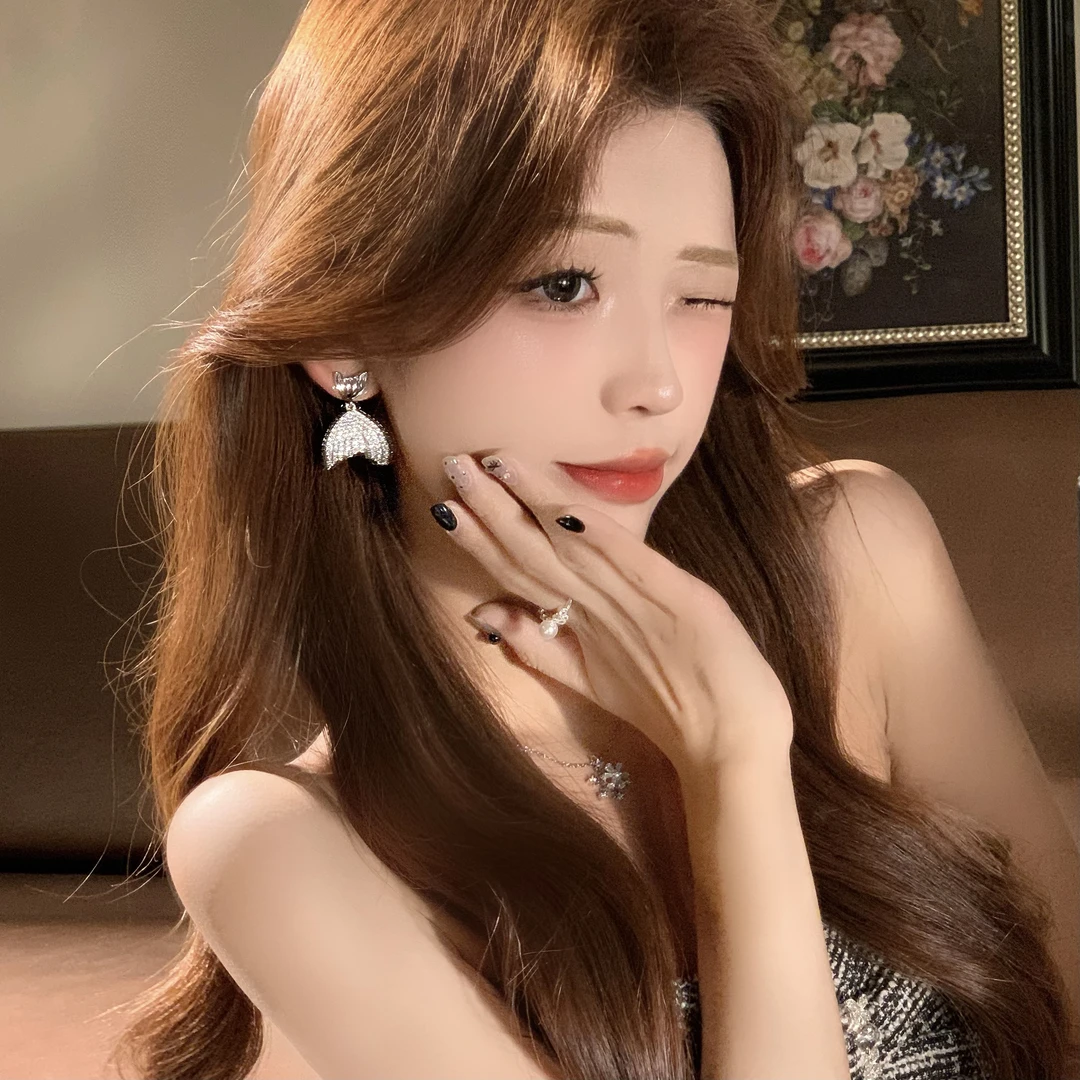 FULL GIRLISH耳环01711鱼尾精致百搭耳钉耳饰