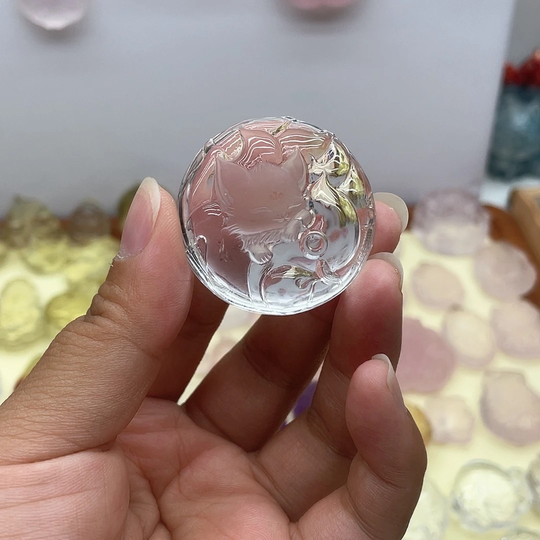 未镶嵌吊坠(赠链)水晶白*九