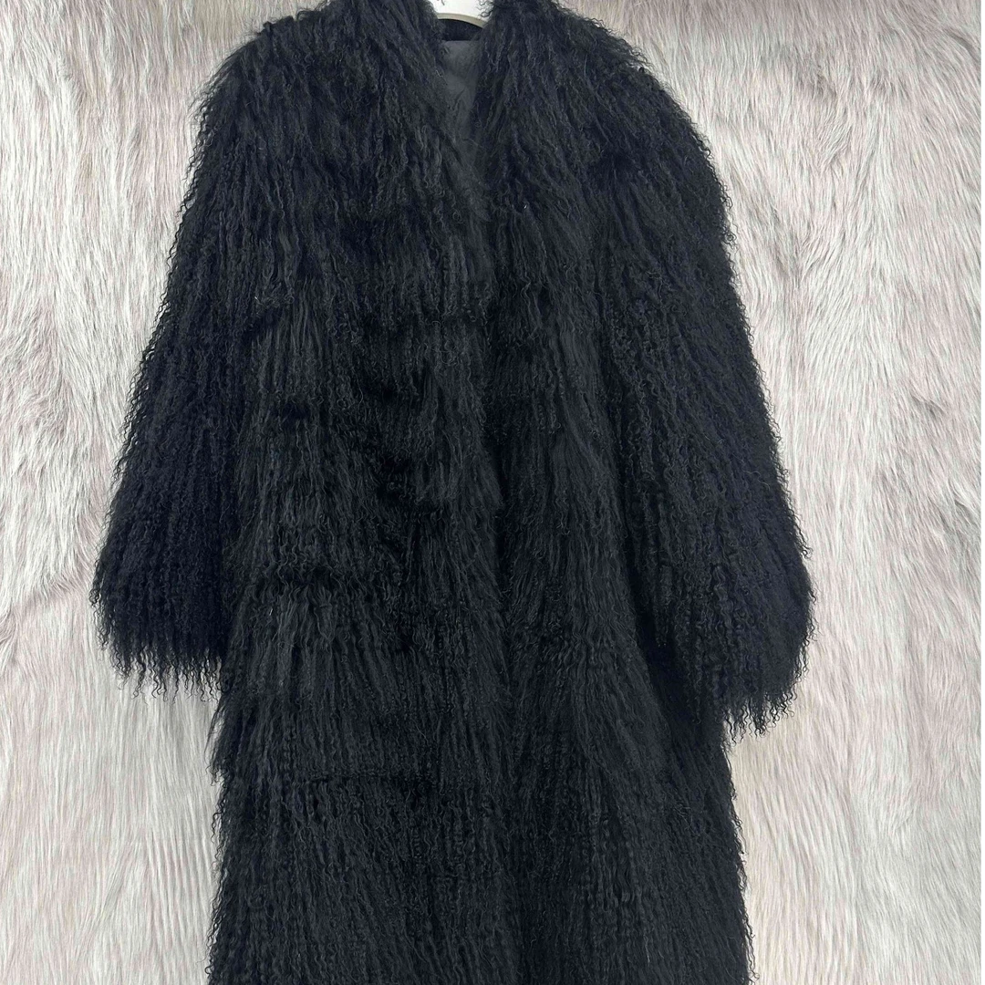 滩羊毛长款皮草外套冬季新款女神气质