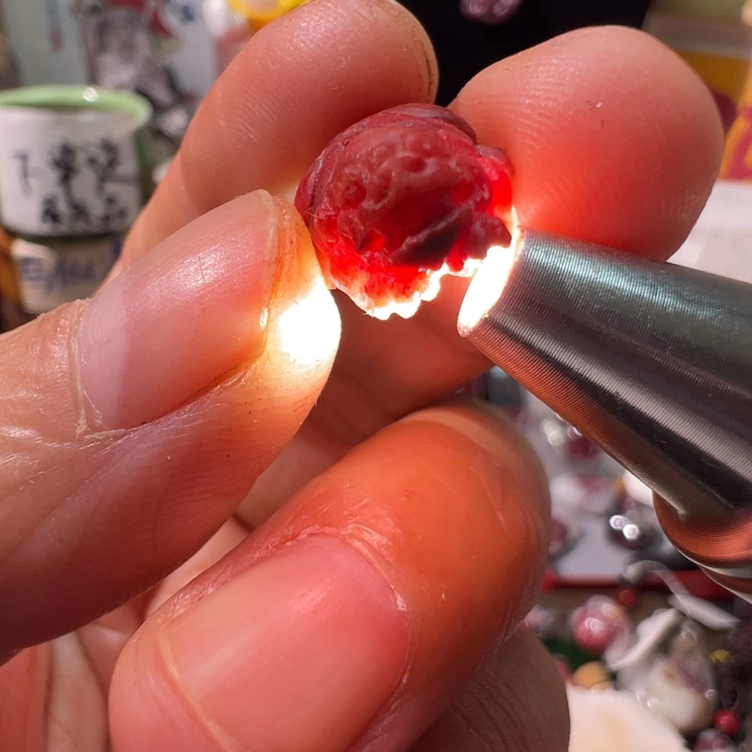 天然辰砂貔貅吊坠