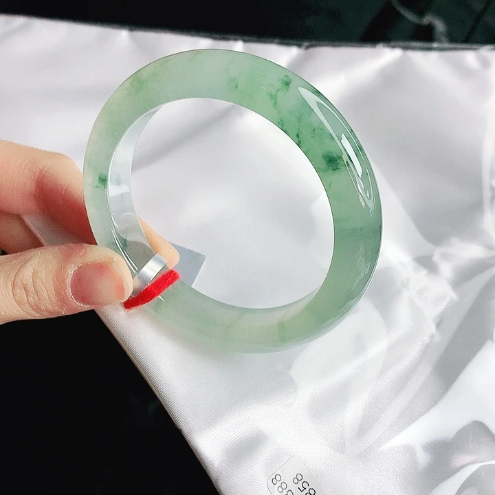 丰***帘翡翠未镶嵌手镯缅甸天然a货翡翠手镯