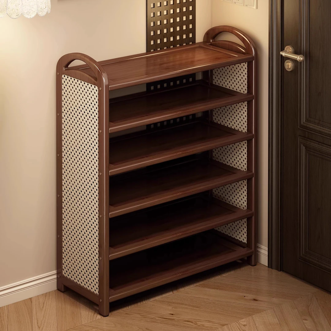 鞋架多层家用门口小窄室内藤编鞋架子置物架宿舍新款简易小型鞋柜