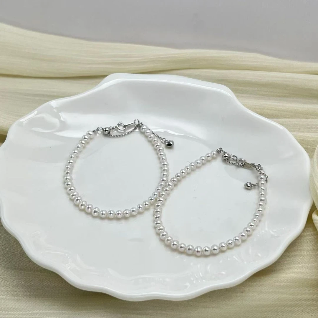 【北野珠宝】天然淡水珍珠冷白光手链-B102H-62多样性发一3mm+