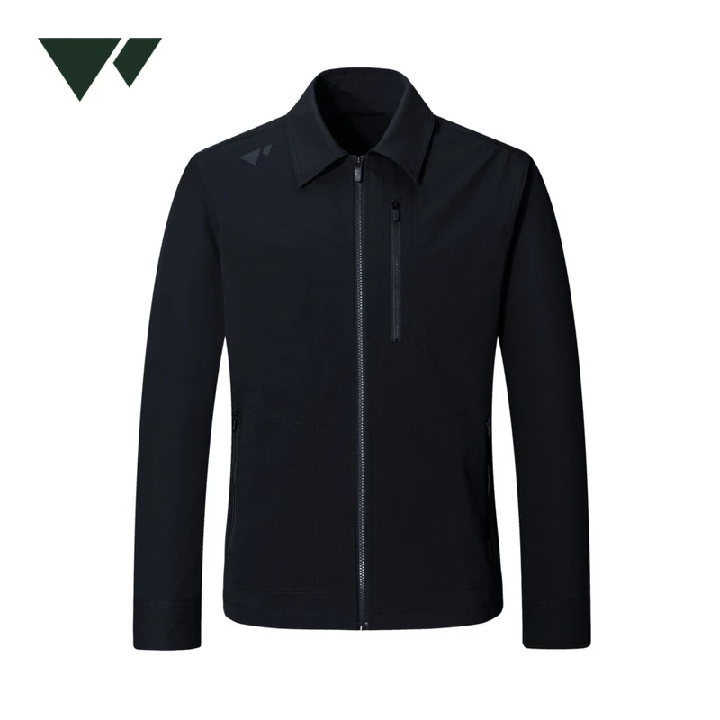 七匹狼官方翻领休闲夹克外套秋季男装新款时尚商务上衣防泼水男士