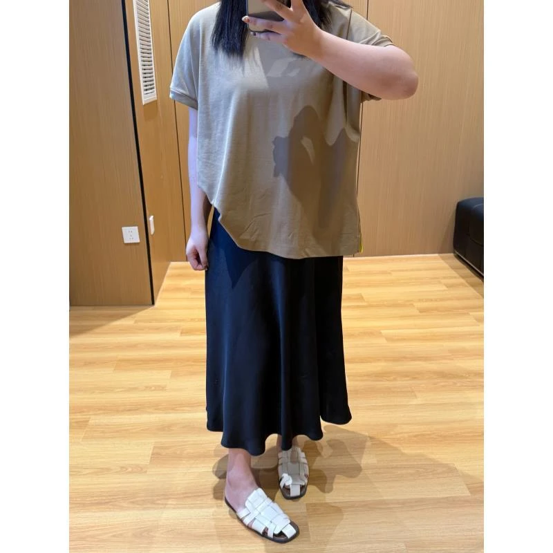 TAOJIA FAMILY【鱼尾伞裙】夏季新款薄款显瘦简约大码半身裙LW0001