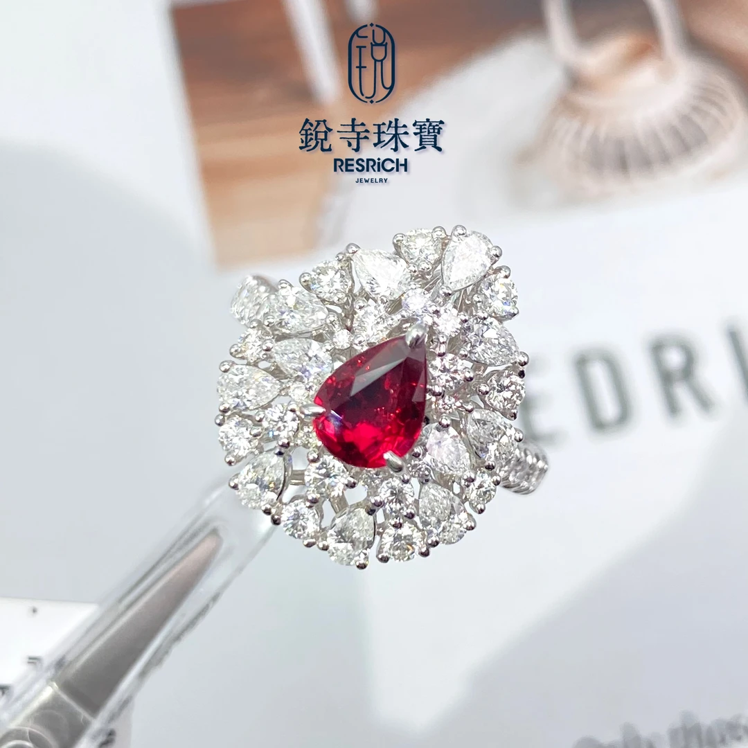 【破冰专属】18K金/天然红宝石戒指/鸽血红/无烧/1.02ct/GUILD-4916