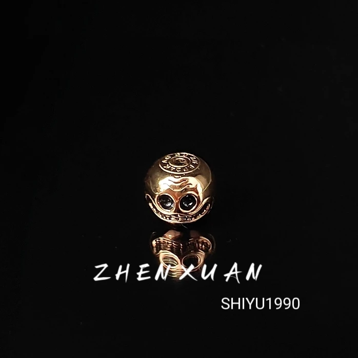 OLOMAN 平头哥12mm金色 实心文玩腰珠配饰 （非OLDMAN平头哥）