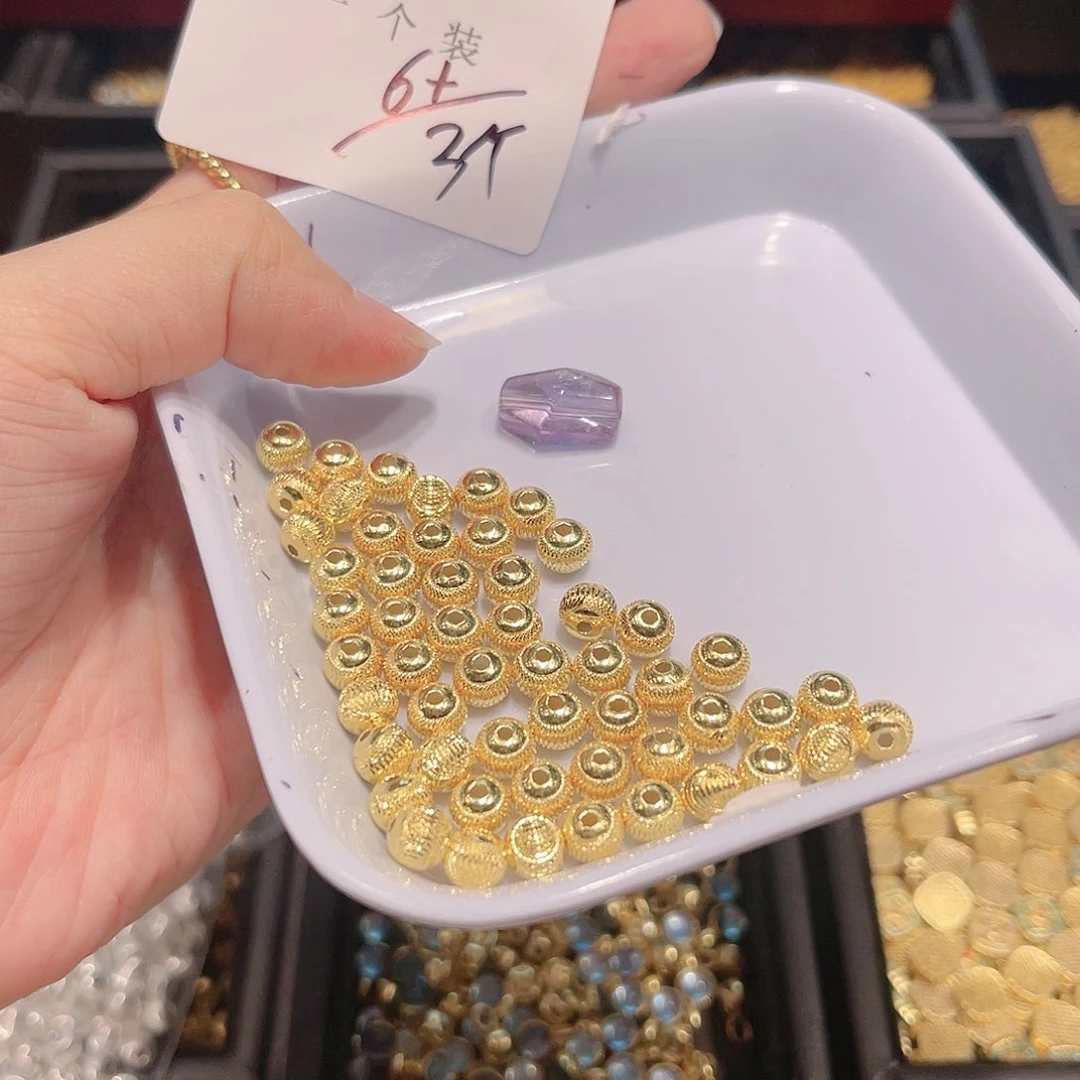 紫晶珠宝半成品银S925镀金镶嵌34