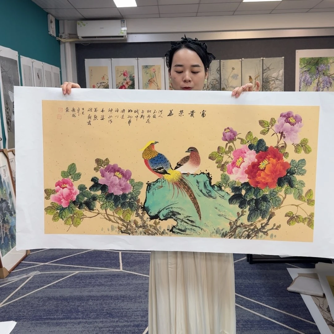 国画国画作品山水花鸟纯手绘