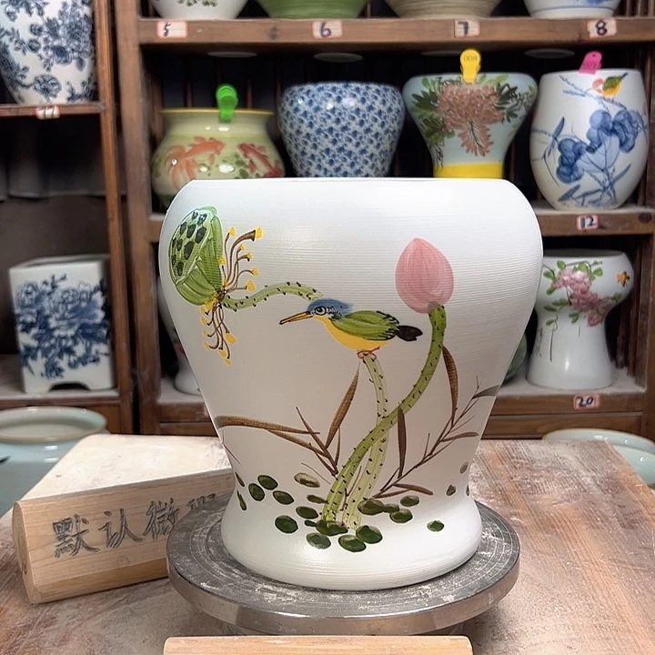陶鱼尾莲子徒弟新款新款陶瓷陶瓷