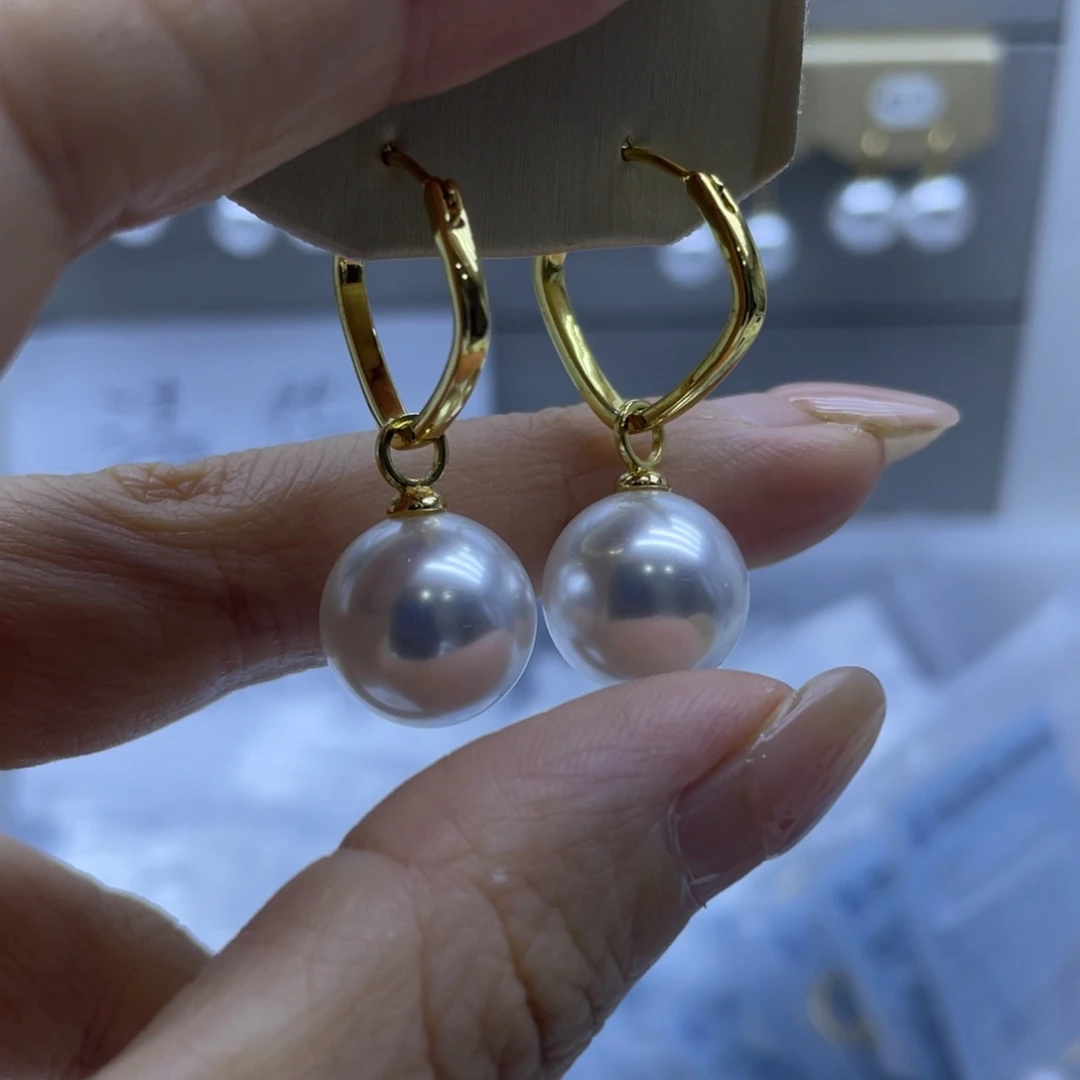 淡水珍珠耳饰银S925镶嵌