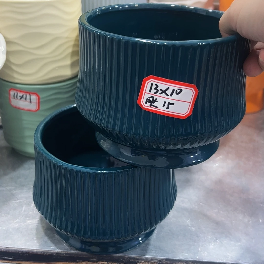 外贸尾单陶瓷花盆凑10米包邮