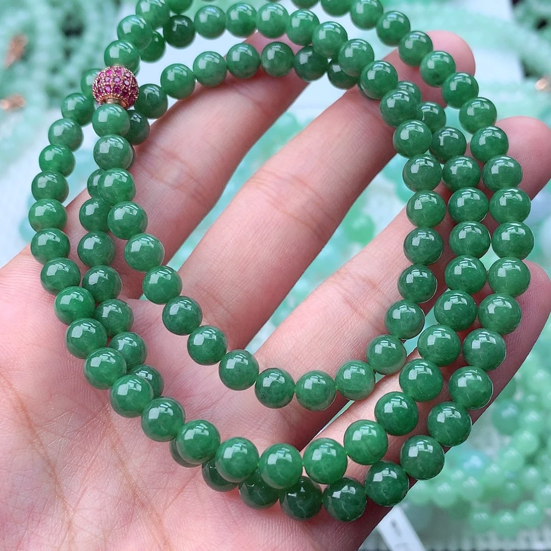 翡翠未镶嵌毛衣链