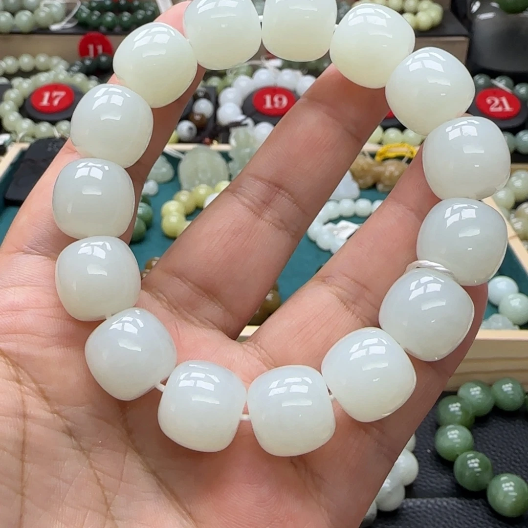 和田玉未镶嵌手链15