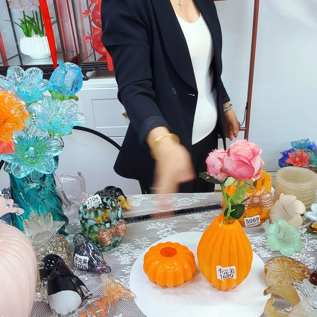 2个瓶安妮家居琉璃摆件不完美