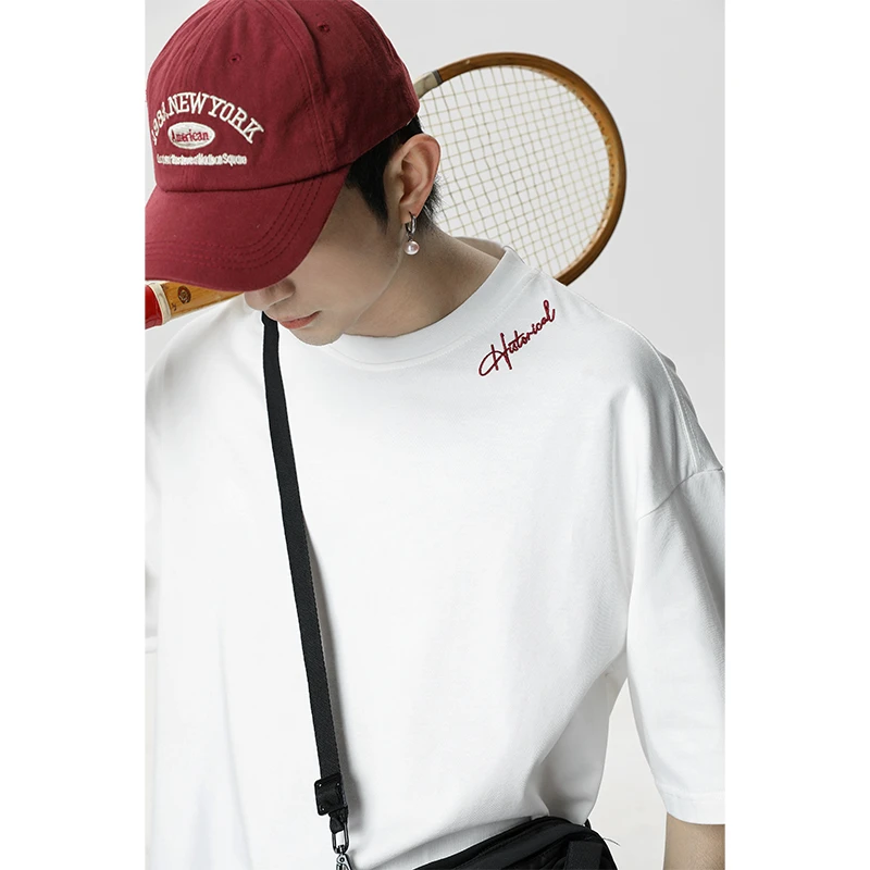 FINALSENSE小众设计时尚潮流百搭纯棉休闲情侣简约街头复古短袖