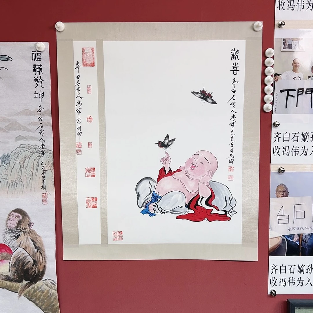 国画冯伟老师亲笔手绘国画作品慧