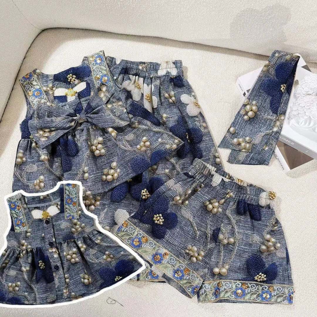 韩国女童碎花凉快套装2025夏季新款两件套网红校园时尚小碎花童装